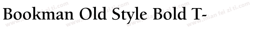 Bookman Old Style Bold T字体转换